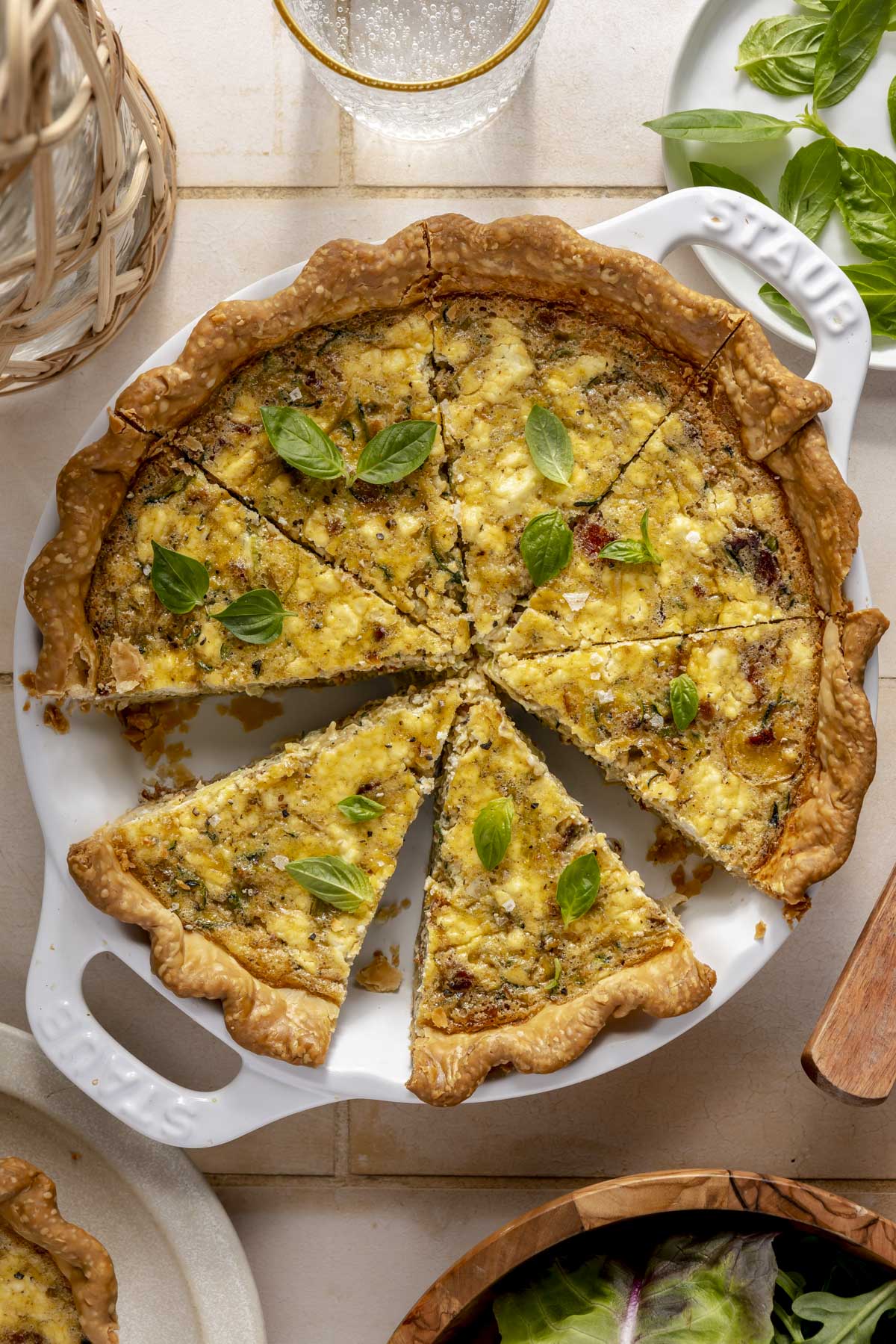 Bacon and zucchini Quiche