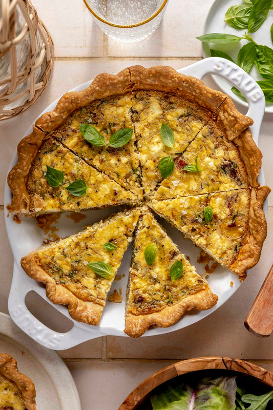 Bacon and zucchini Quiche